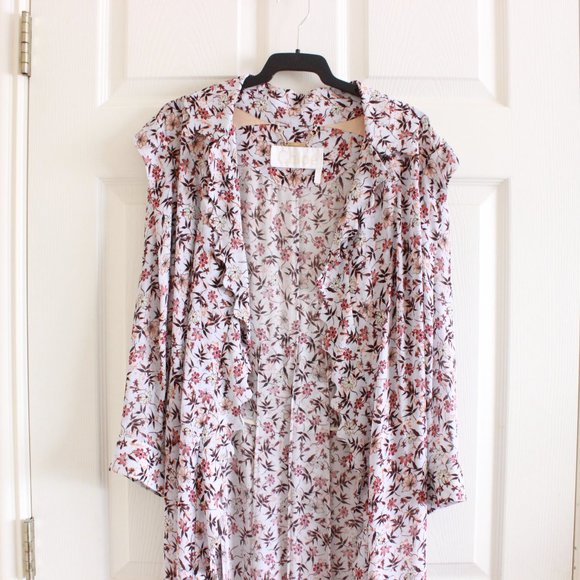 CHLOÉ Scalloped floral-print georgette maxi duster coat/jacket - Picture 3 of 16